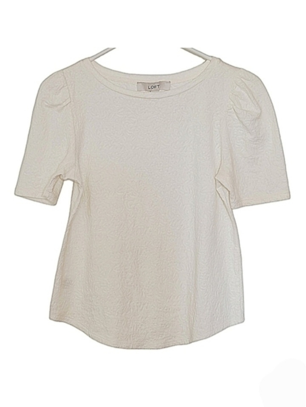 1460 * Ann Taylor Loft Textured Top Off White Size XS